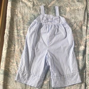 Janie and Jack Summer 18 blue and white romper